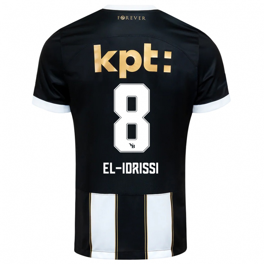 נשים Ben El-Idrissi #8 שחור לבן הרחק ג'רזי 2025/26 חולצה קצרה