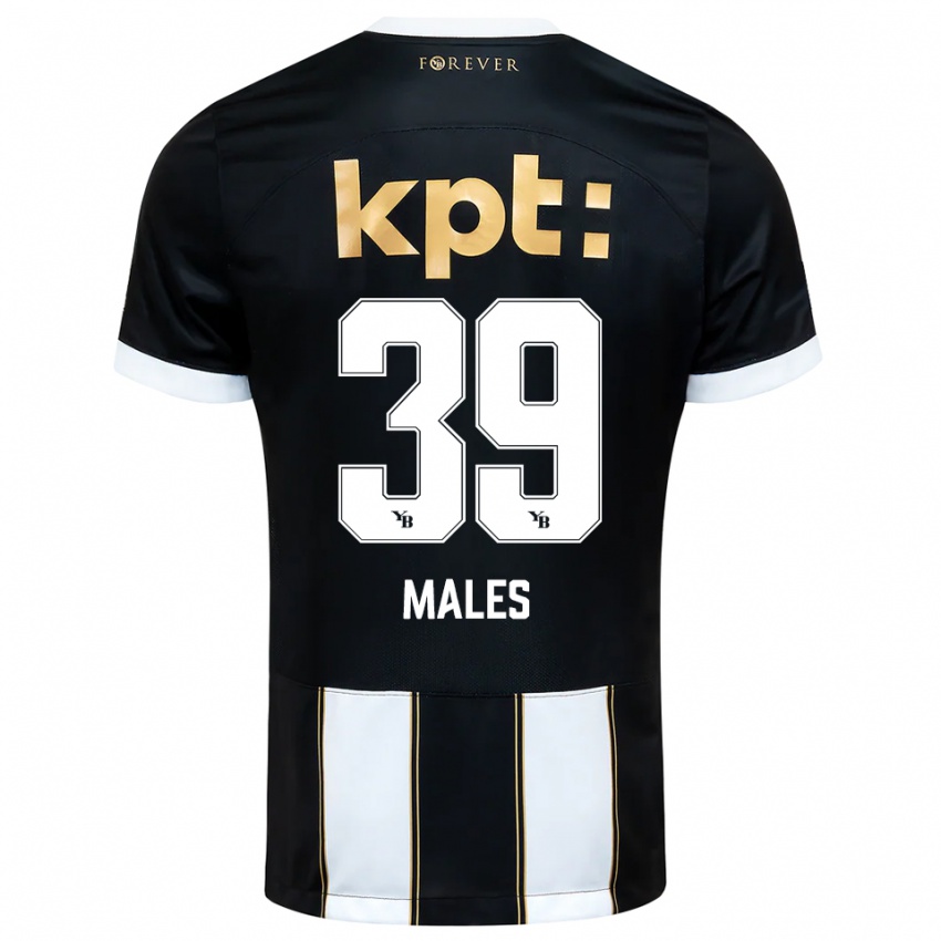 נשים דריאן מאלס #39 שחור לבן הרחק ג'רזי 2025/26 חולצה קצרה