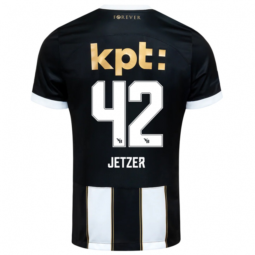 נשים לורין יצר #42 שחור לבן הרחק ג'רזי 2025/26 חולצה קצרה