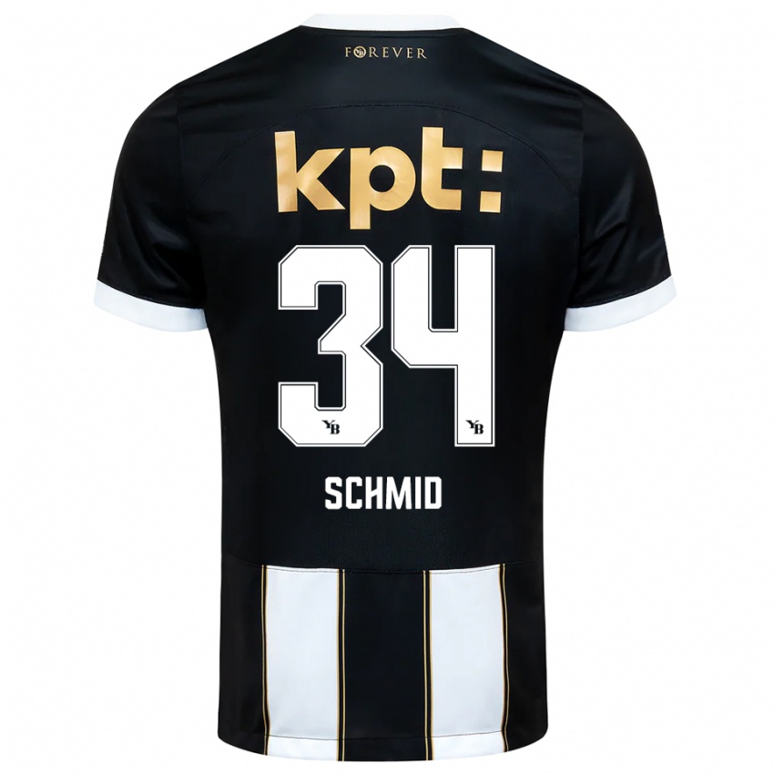 נשים Céline Schmid #34 שחור לבן הרחק ג'רזי 2025/26 חולצה קצרה