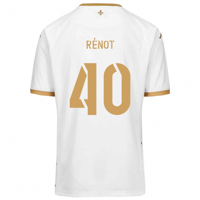 נשים סבסטיאן רנו #40 לבן זהב הרחק ג'רזי 2025/26 חולצה קצרה