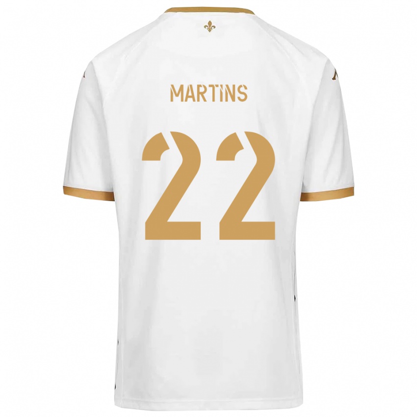 נשים Nicolas Martins #22 לבן זהב הרחק ג'רזי 2025/26 חולצה קצרה