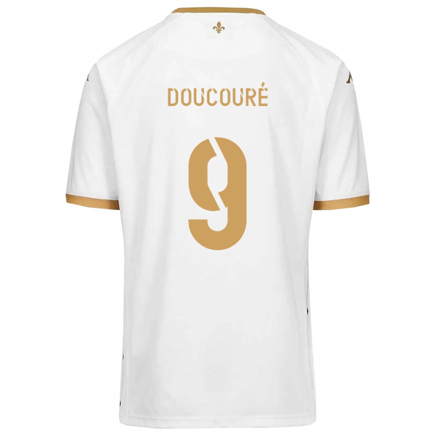 נשים איברהימה דוקורה #9 לבן זהב הרחק ג'רזי 2025/26 חולצה קצרה