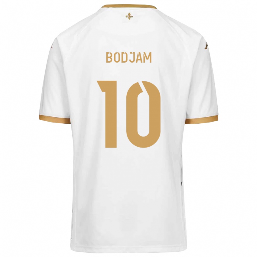 נשים Dabana Bodjam #10 לבן זהב הרחק ג'רזי 2025/26 חולצה קצרה