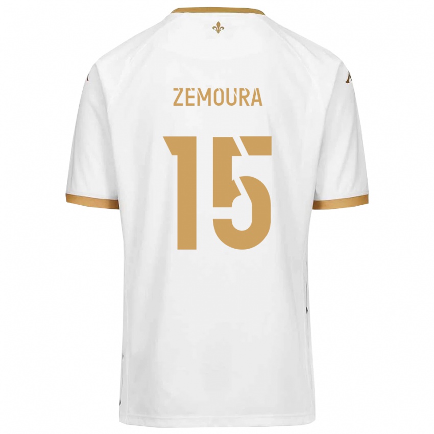 נשים יוהן זמורה #15 לבן זהב הרחק ג'רזי 2025/26 חולצה קצרה