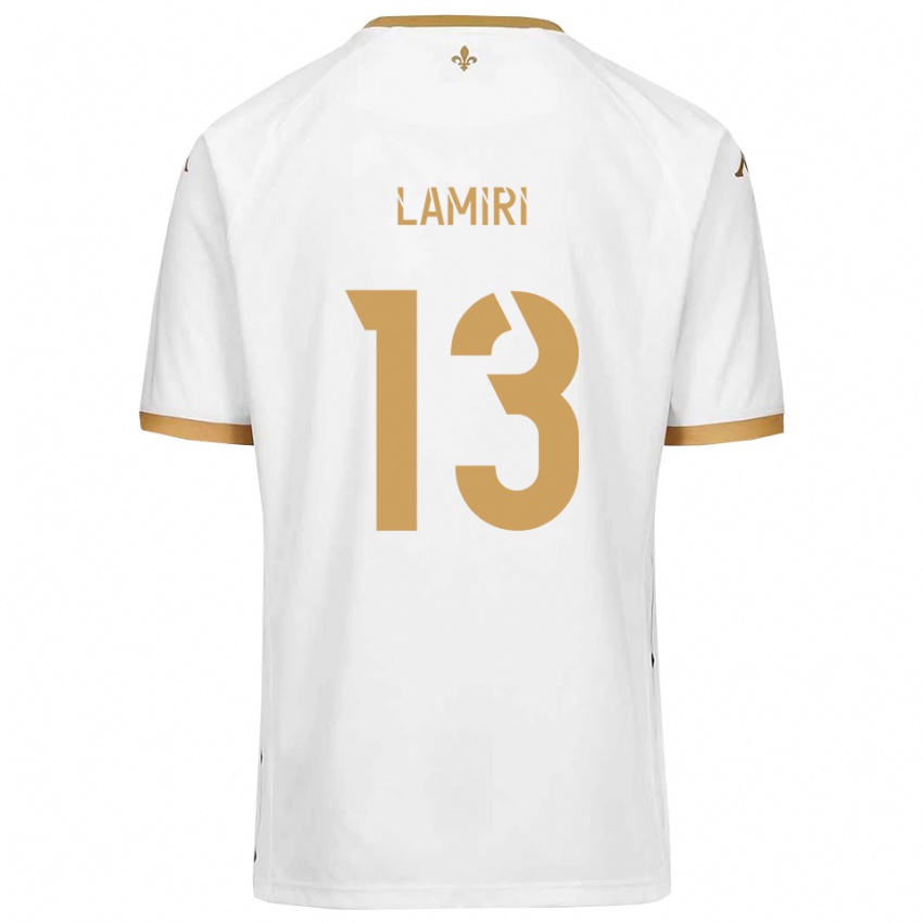 נשים Nadil Lamiri #13 לבן זהב הרחק ג'רזי 2025/26 חולצה קצרה