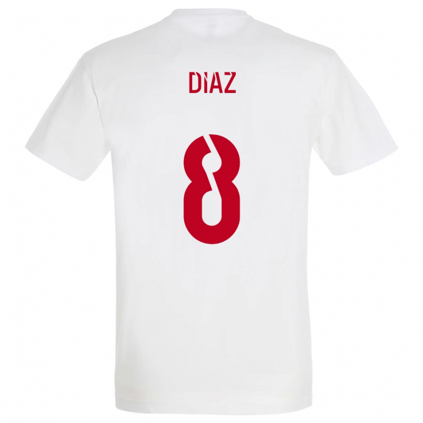 נשים Ryan Diaz #8 לבן אדום צהוב הרחק ג'רזי 2025/26 חולצה קצרה