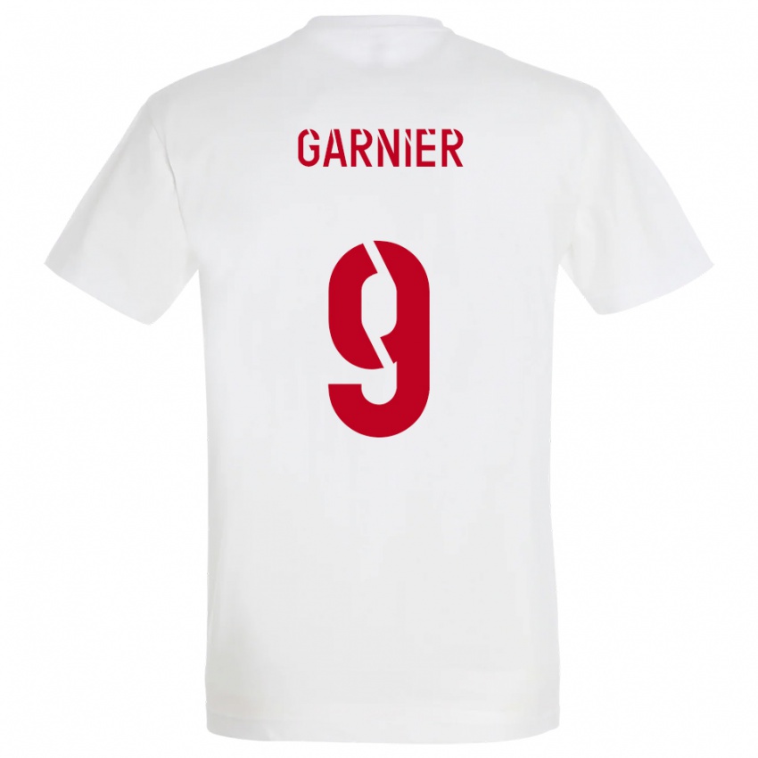 נשים Thomas Garnier #9 לבן אדום צהוב הרחק ג'רזי 2025/26 חולצה קצרה