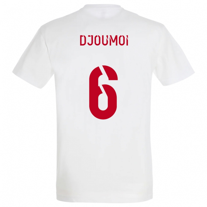 נשים Mourade Djoumoi #6 לבן אדום צהוב הרחק ג'רזי 2025/26 חולצה קצרה