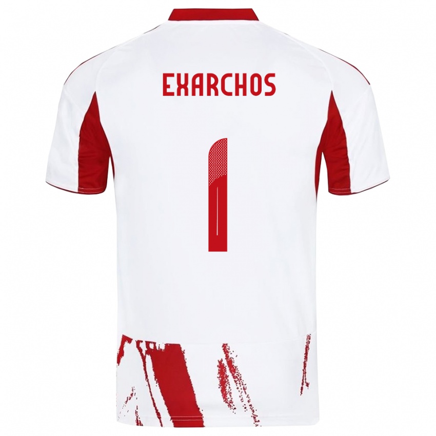 נשים אלחנדרוס אחרקוס #1 לבן אדום הרחק ג'רזי 2025/26 חולצה קצרה