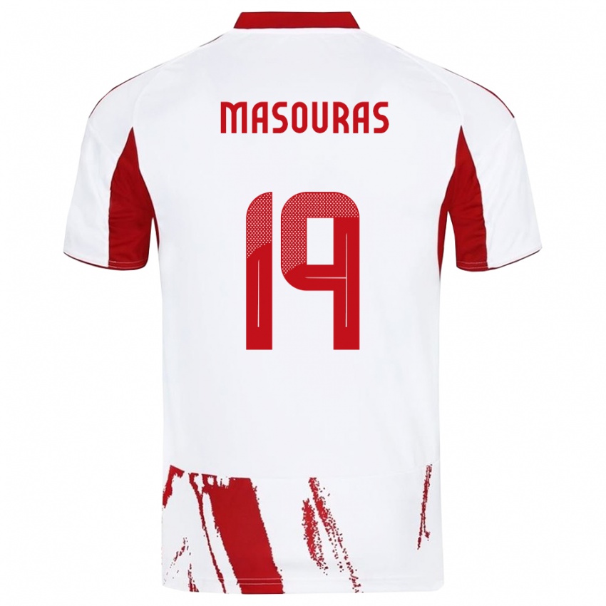 נשים יורגוס מאסוראס #19 לבן אדום הרחק ג'רזי 2025/26 חולצה קצרה