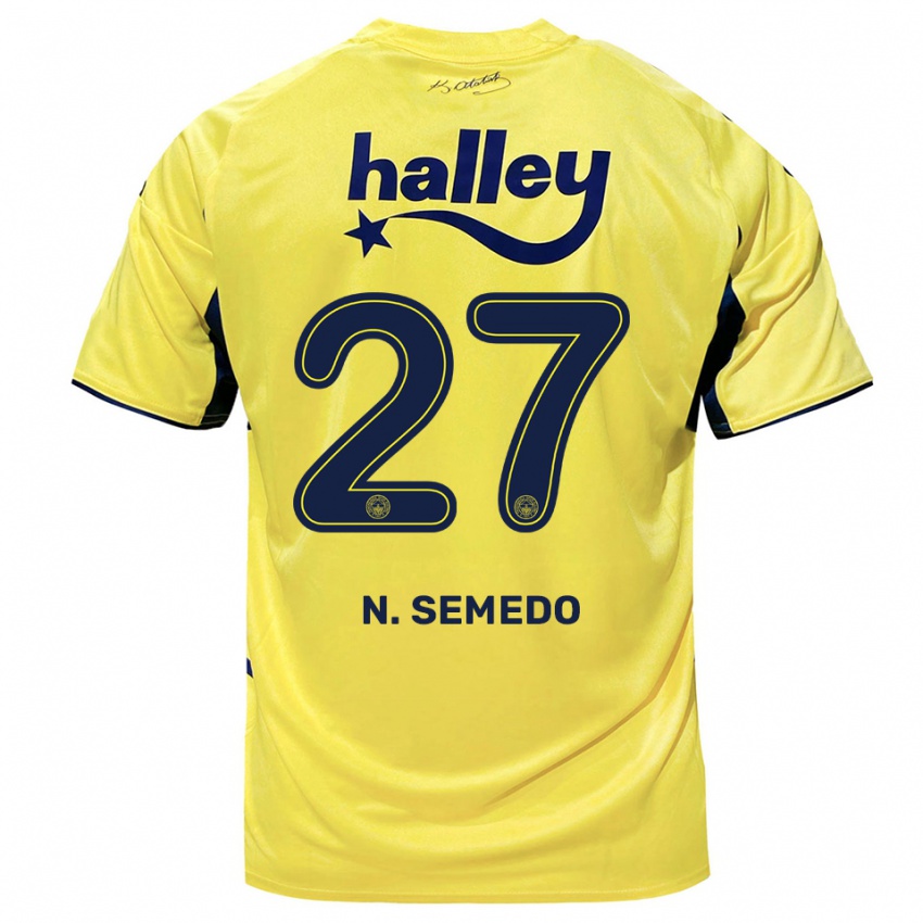 נשים נלסון סמדו #27 צהוב כחול נייבי הרחק ג'רזי 2025/26 חולצה קצרה