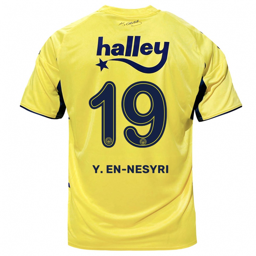 נשים יוסף אן נסירי #19 צהוב כחול נייבי הרחק ג'רזי 2025/26 חולצה קצרה