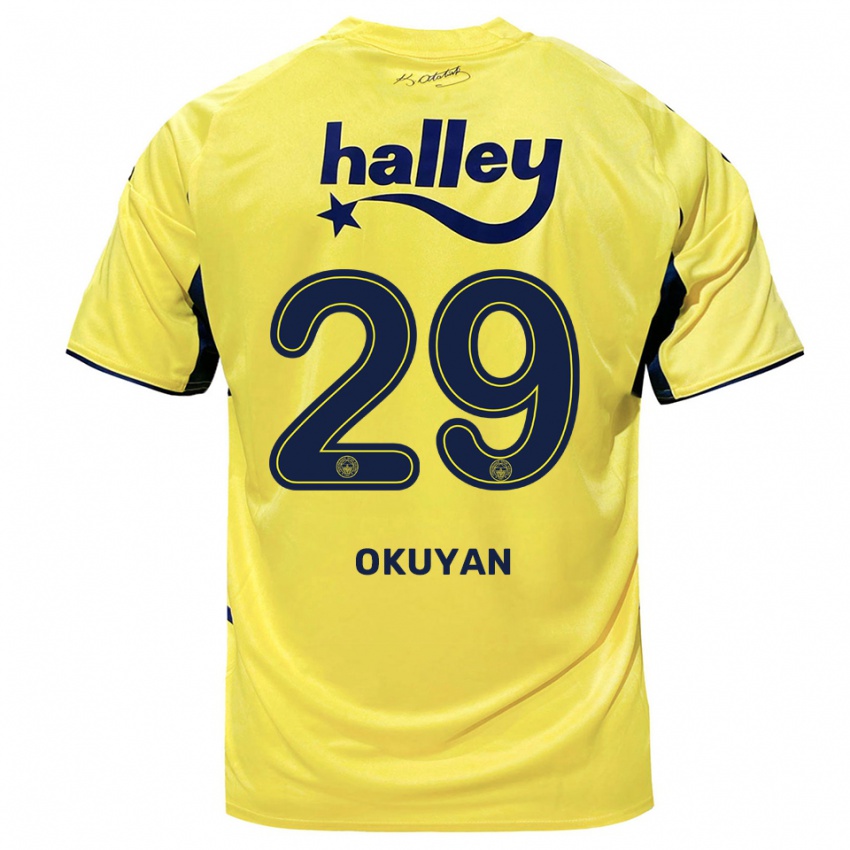 נשים Mevlüde Okuyan #29 צהוב כחול נייבי הרחק ג'רזי 2025/26 חולצה קצרה