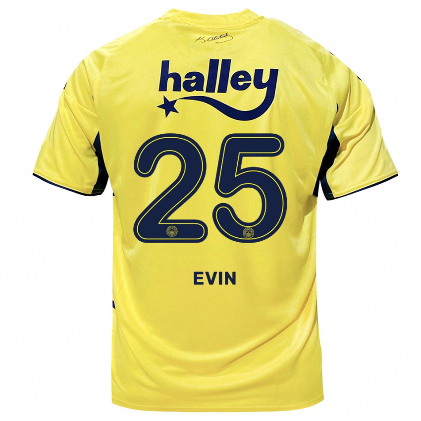 נשים ייג׳יט אווין #25 צהוב כחול נייבי הרחק ג'רזי 2025/26 חולצה קצרה