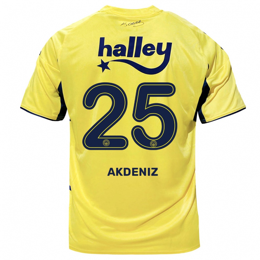 נשים Zeynep Akdeniz #25 צהוב כחול נייבי הרחק ג'רזי 2025/26 חולצה קצרה