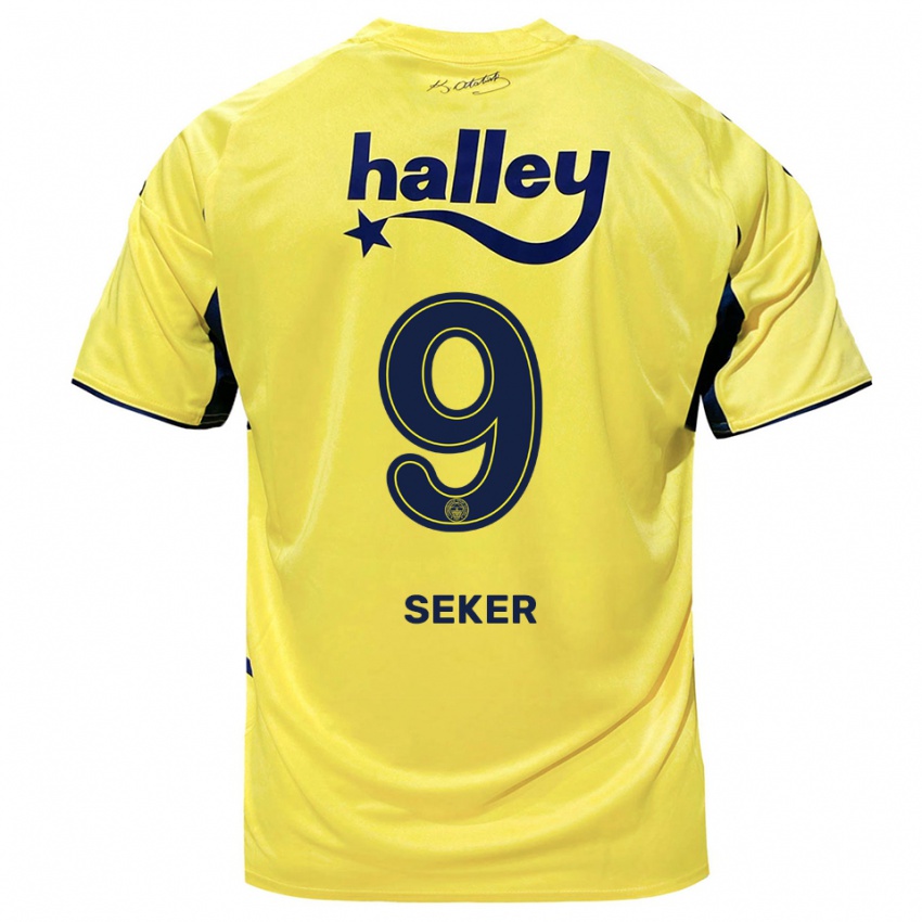 נשים Busem Şeker #9 צהוב כחול נייבי הרחק ג'רזי 2025/26 חולצה קצרה