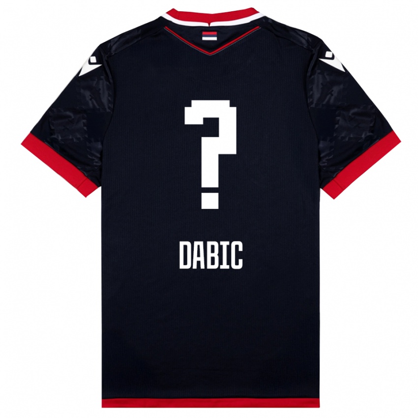 נשים Stefan Dabic #0 שחור אדום הרחק ג'רזי 2025/26 חולצה קצרה