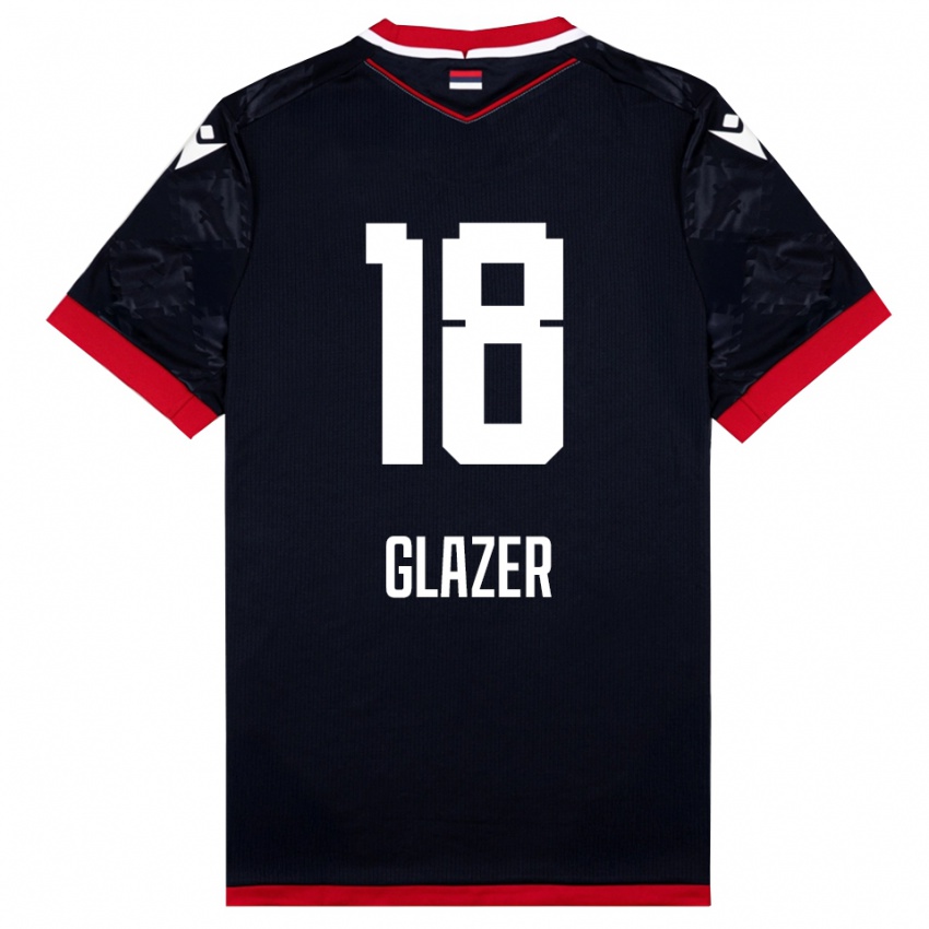 נשים עומרי גלזר #18 שחור אדום הרחק ג'רזי 2025/26 חולצה קצרה