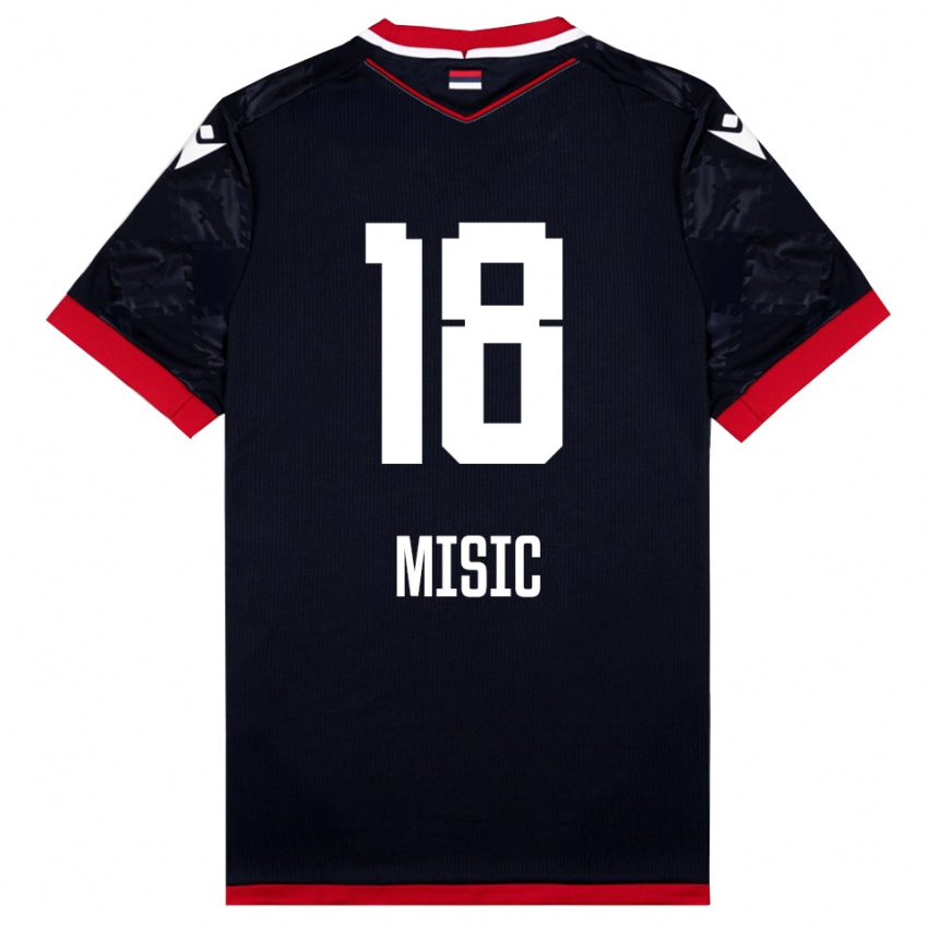 נשים אוגניין מישיץ׳ #18 שחור אדום הרחק ג'רזי 2025/26 חולצה קצרה