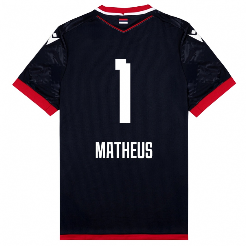 נשים Matheus #1 שחור אדום הרחק ג'רזי 2025/26 חולצה קצרה