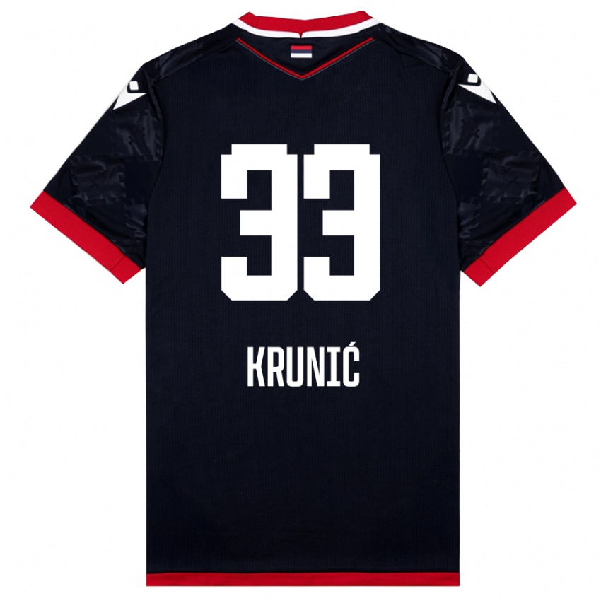 נשים רדה קרוניץ' #33 שחור אדום הרחק ג'רזי 2025/26 חולצה קצרה