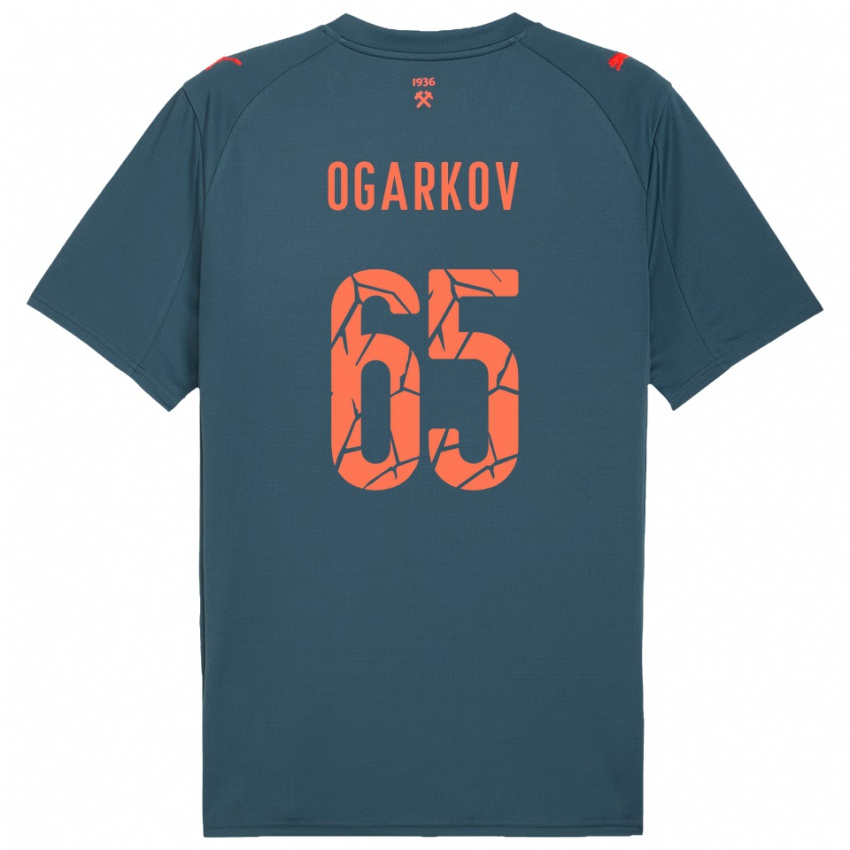 נשים Mykola Ogarkov #65 כחול נייבי אדום הרחק ג'רזי 2025/26 חולצה קצרה