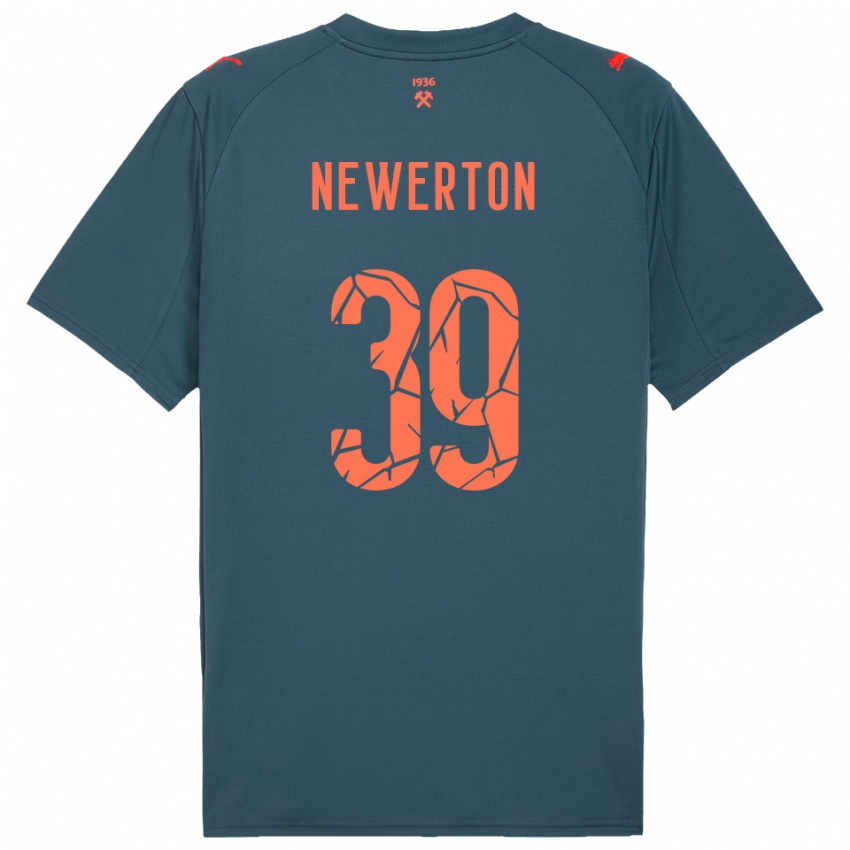 נשים נוורטון #39 כחול נייבי אדום הרחק ג'רזי 2025/26 חולצה קצרה