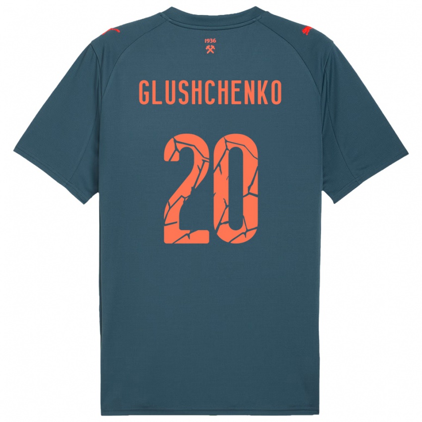 נשים אנטון גלושצ'נקו #20 כחול נייבי אדום הרחק ג'רזי 2025/26 חולצה קצרה