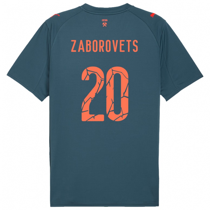 נשים Lidiia Zaborovets #20 כחול נייבי אדום הרחק ג'רזי 2025/26 חולצה קצרה