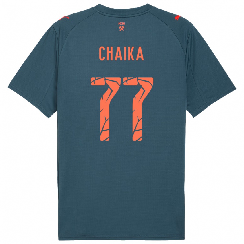 נשים Nadiia Chaika #77 כחול נייבי אדום הרחק ג'רזי 2025/26 חולצה קצרה