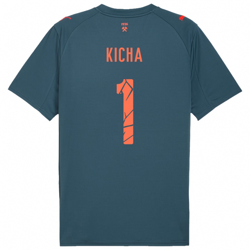 נשים Tymofiy Kicha #1 כחול נייבי אדום הרחק ג'רזי 2025/26 חולצה קצרה