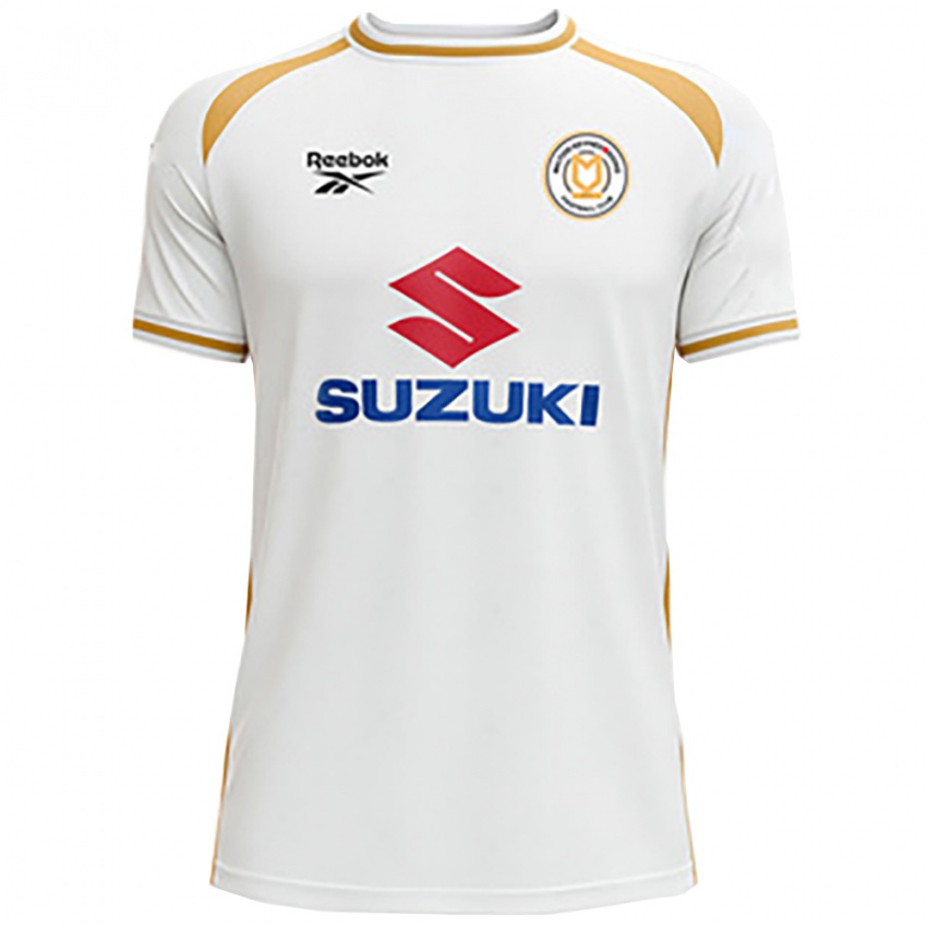 ילדים השם שלך #0 לבן זהב ג'רזי ביתית 2025/26 חולצה קצרה