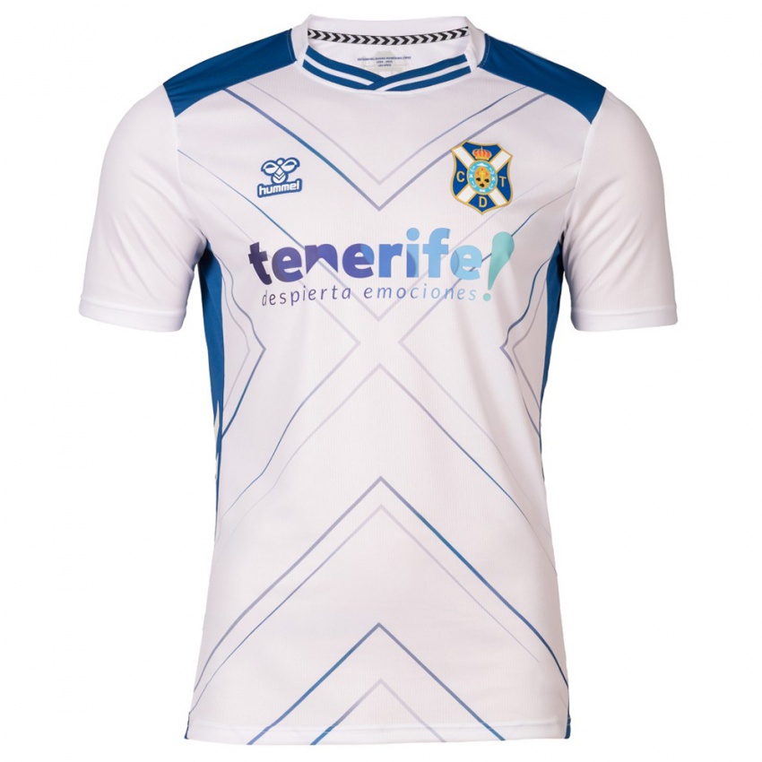 ילדים Daniel Álvarez #0 לבן כחול ג'רזי ביתית 2025/26 חולצה קצרה