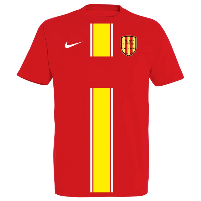 ילדים Yanis Mohamed #2 אדום צהוב ג'רזי ביתית 2025/26 חולצה קצרה