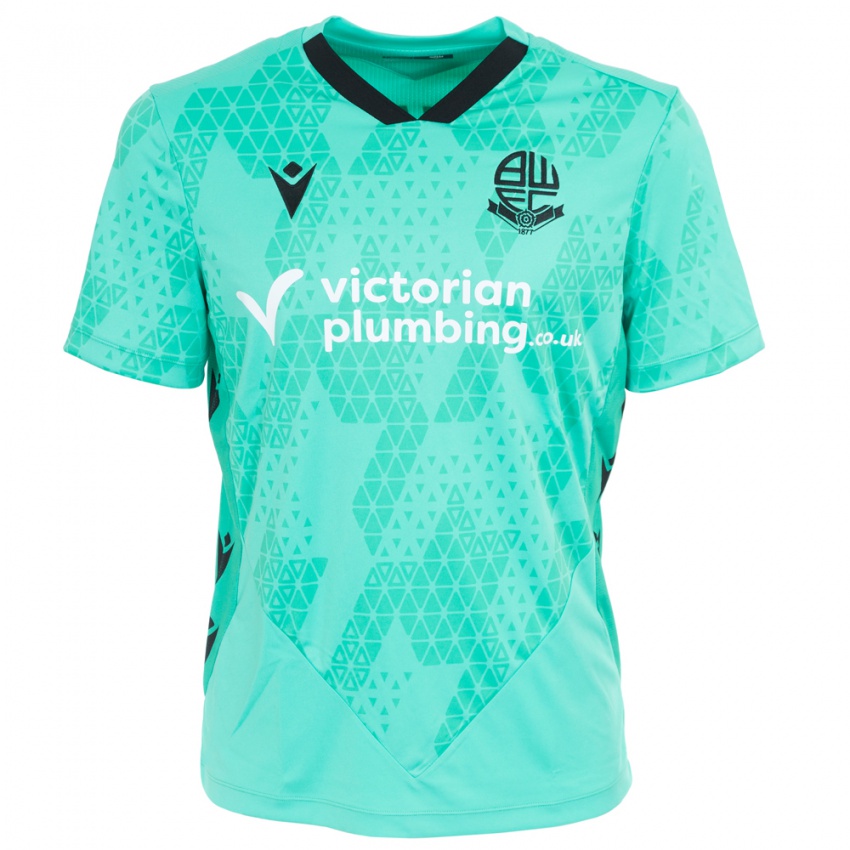 ילדים בולטון וונדררס שחור אקווה חולצת שוער 2025/26 חולצה קצרה