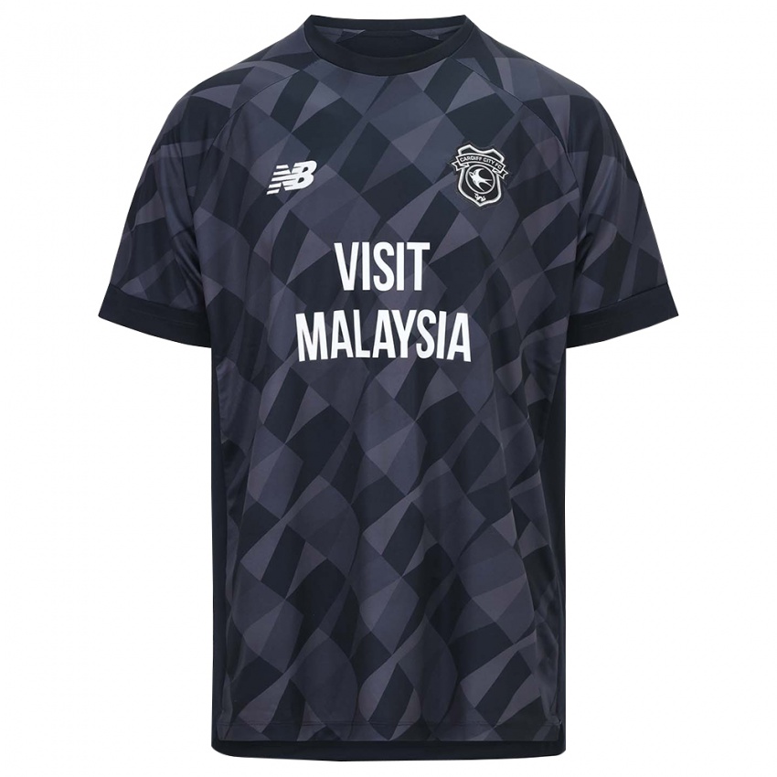 ילדים קארדיף סיטי שחור לבן חולצת שוער 2025/26 חולצה קצרה