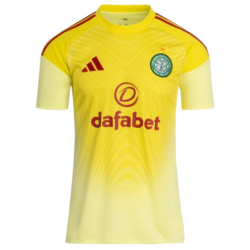 ילדים סלטיק אדום צהוב חולצת שוער 2025/26 חולצה קצרה