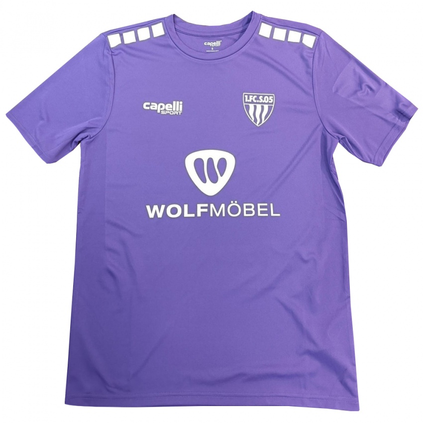 ילדים FC שווינפורט 05 סגול לבן חולצת שוער 2025/26 חולצה קצרה