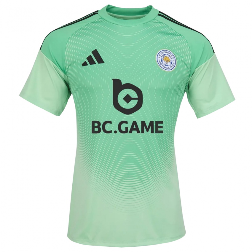 ילדים לסטר סיטי ירוק בהיר שחור חולצת שוער 2025/26 חולצה קצרה