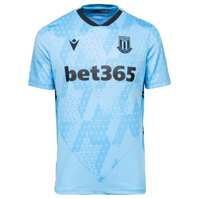 ילדים סטוק סיטי תכלת שחור חולצת שוער 2025/26 חולצה קצרה