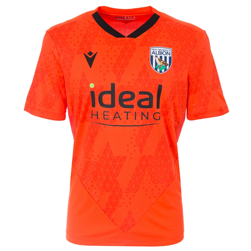 ילדים ווסט ברומיץ' אלביון שחור כתום חולצת שוער 2025/26 חולצה קצרה