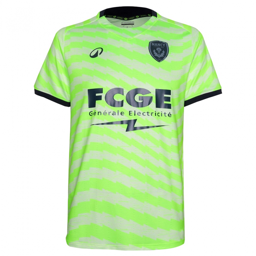 ילדים נאנסי ירוק ניאון חולצת שוער 2025/26 חולצה קצרה