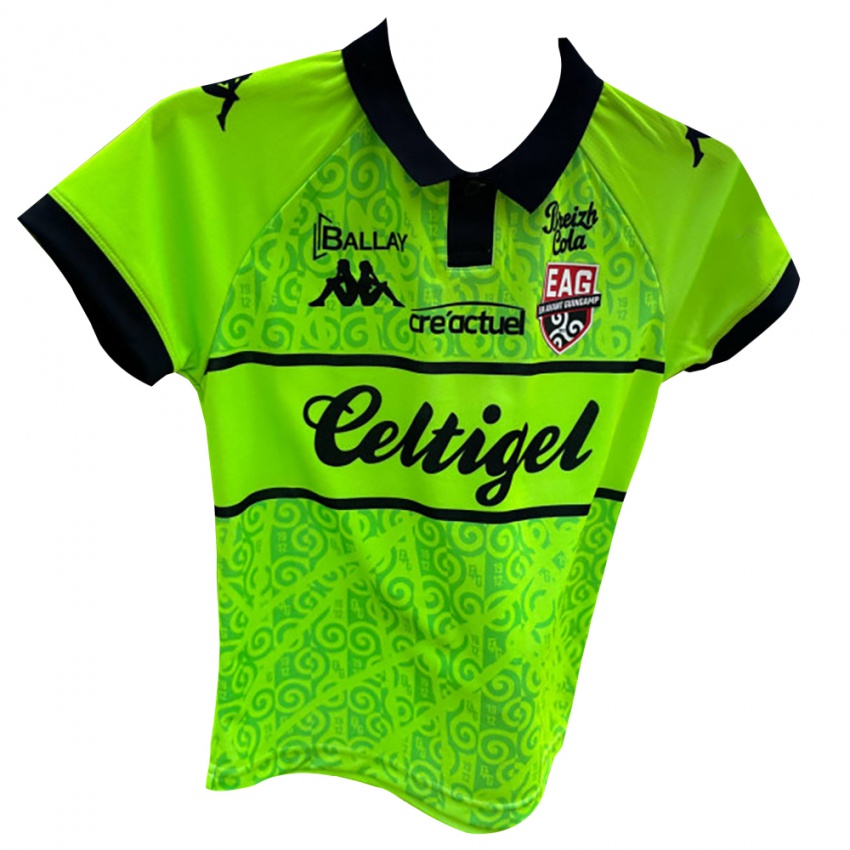 ילדים גנגאן ירוק ניאון חולצת שוער 2025/26 חולצה קצרה