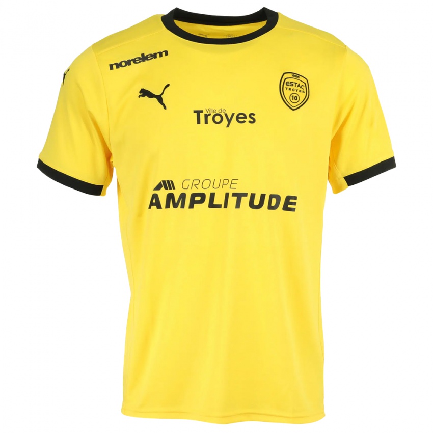 ילדים טרואה שחור צהוב חולצת שוער 2025/26 חולצה קצרה