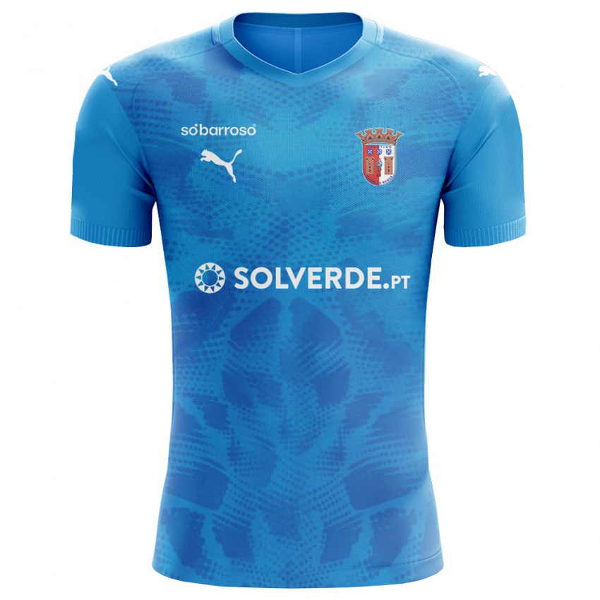 ילדים ספורטינג בראגה כחול לבן חולצת שוער 2025/26 חולצה קצרה