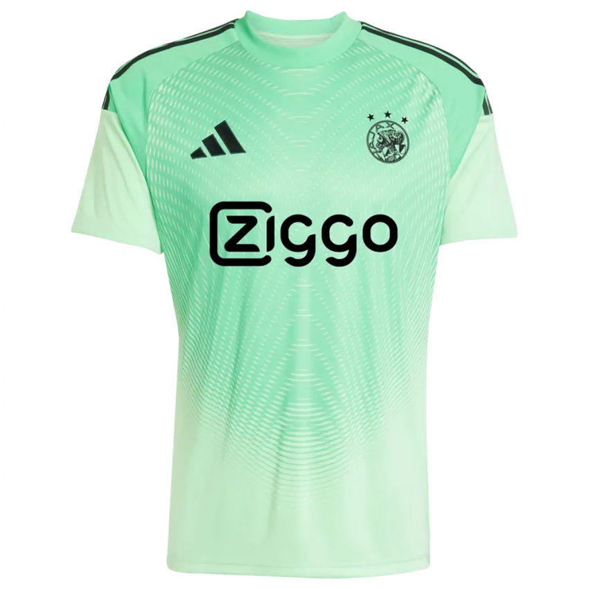 ילדים אייאקס ירוק בהיר שחור חולצת שוער 2025/26 חולצה קצרה