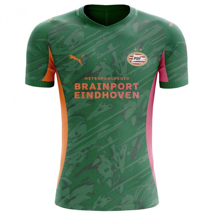 ילדים Bram Heijndijk #16 ירוק כתום חולצת שוער 2025/26 חולצה קצרה