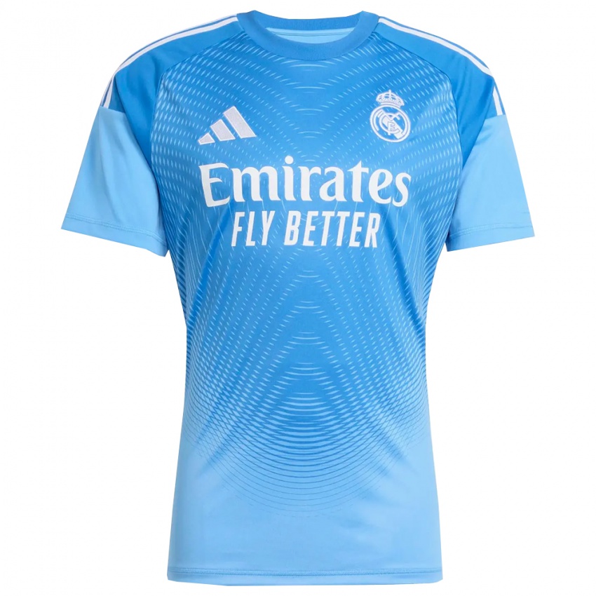 ילדים ריאל מדריד כחול שמיים לבן חולצת שוער 2025/26 חולצה קצרה