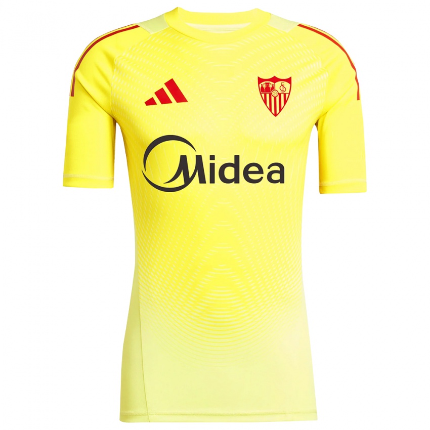 ילדים סביליה צהוב אדום שחור חולצת שוער 2025/26 חולצה קצרה